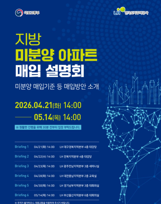 LH, 지방 미분양 아파트 매입 권역별 설명회