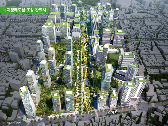 종묘~퇴계로 도심 재개발, 녹지 35% 이상 확보하면 높이·용적률 대폭 완화