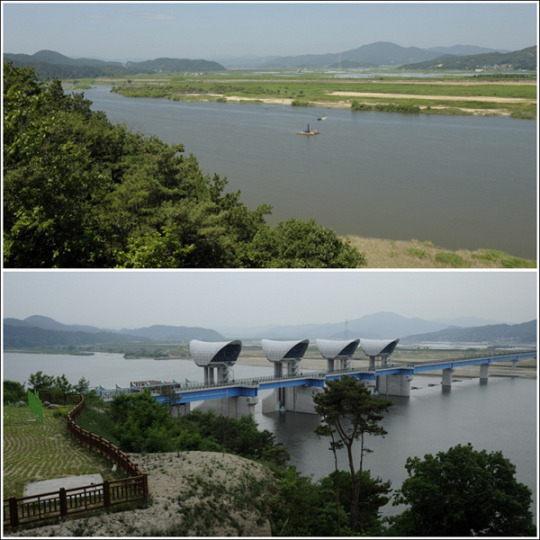 금강, 공사 전-후 모습 비교... 남은 것은?