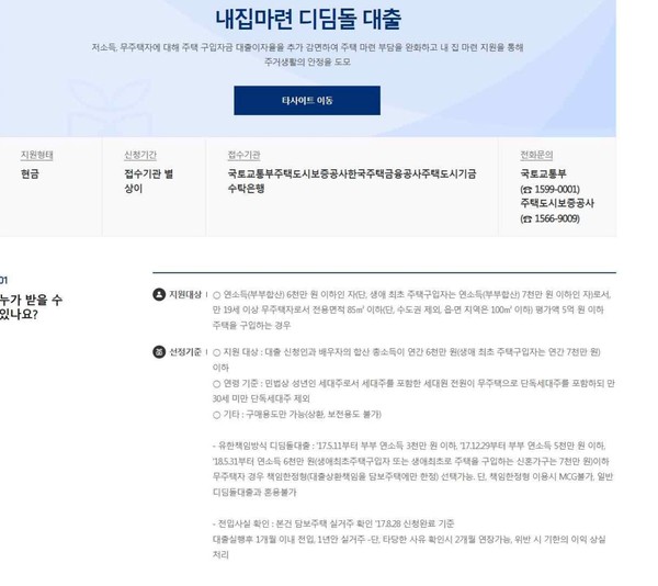 내집마련 디딤돌 대출 금리와 조건