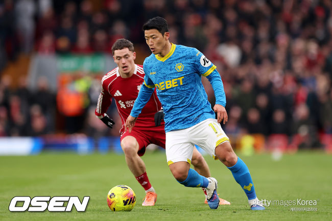 황희찬 에버턴과 무승부