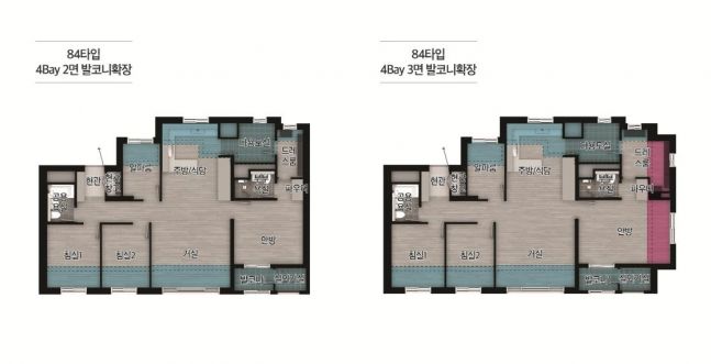 실사용 면적 넓히는 3면 발코니 특화설계 '번영로 하늘채 라크뷰'