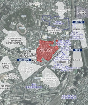 효창공원앞역 인근에 2743가구 들어선다…정비구역 지정