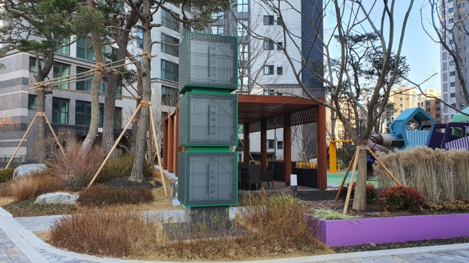 삼성물산, 서대문구 '래미안 루센티아'에 실외 미세먼지 저감설비 설치