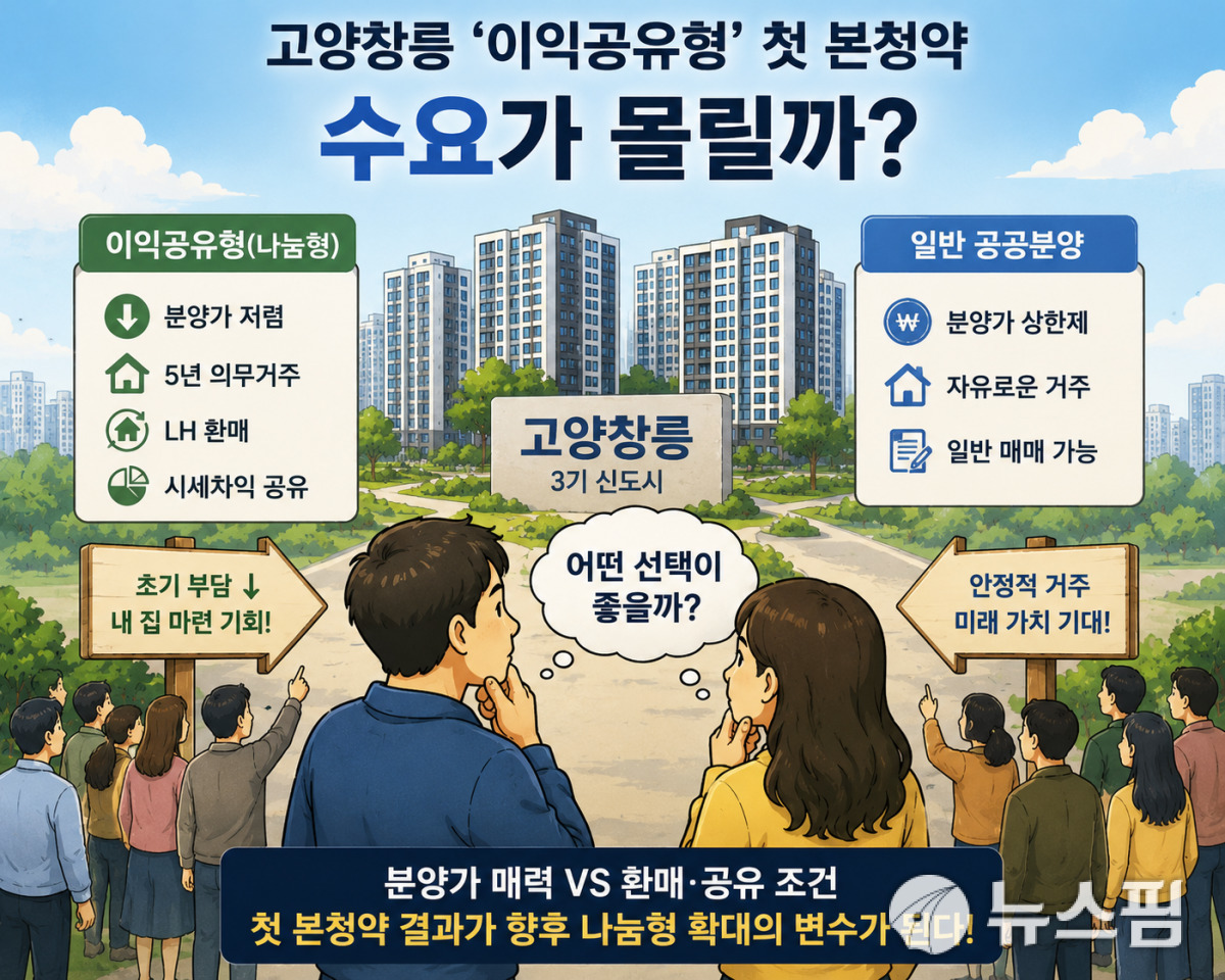 '최고 410대 1' 고양창릉 후속 분양…이익공유형 시장서 통할까