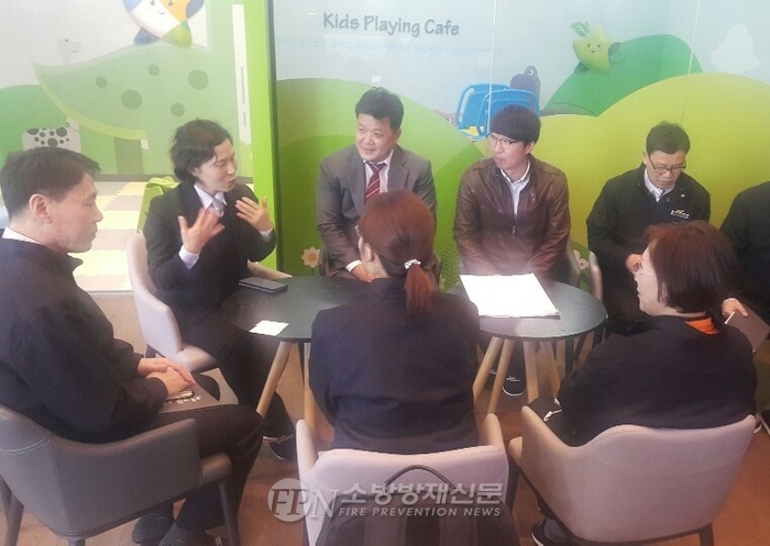 이원주 중랑소방서장, 모델하우스 방문 간담회