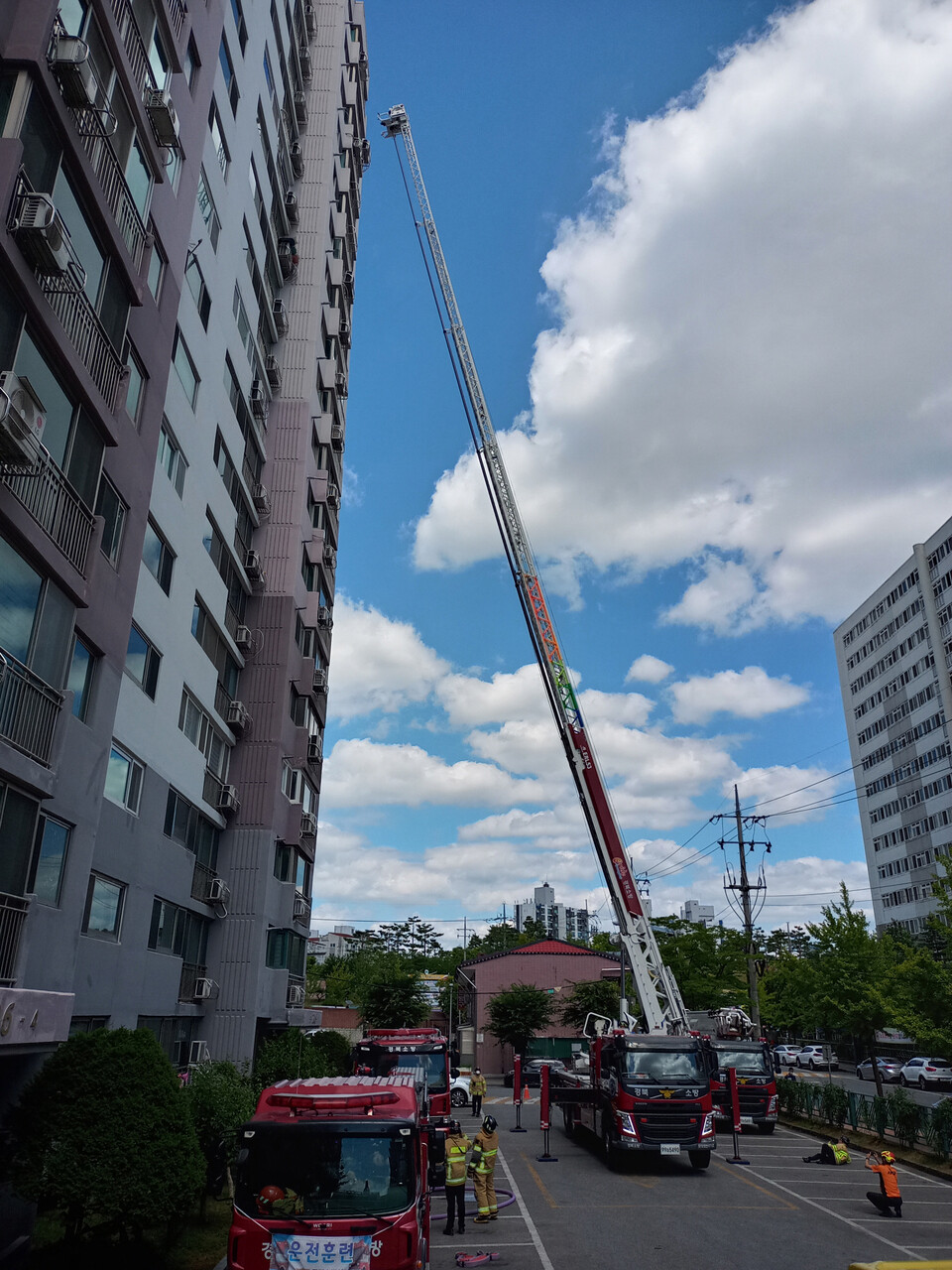 문경소방서, 고층건축물 대응능력 강화 소방훈련 실시