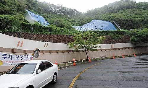 쌍용하나빌리지 뒤편 급경사지 정비국민안전처에 '국비 지원' 희망 건다