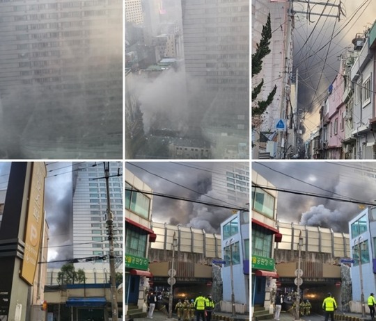 부산 부산진구 베르빌 오피스텔 주차타워 화재