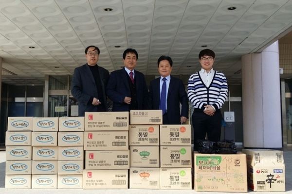 (사)아산시기업인협의회, 취약계층 후원품 전달