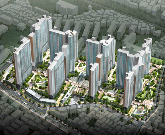 중흥S클래스 아파트 투시도