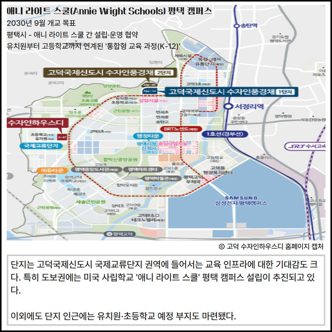 [카드] 고덕국제신도시 수자인하우스디, 교육·직주근접 프리미엄 주목