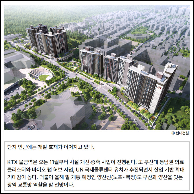 [카드] 양산 공급 가뭄 속 브랜드 대단지 '힐스테이트 양산더스카이' 출격