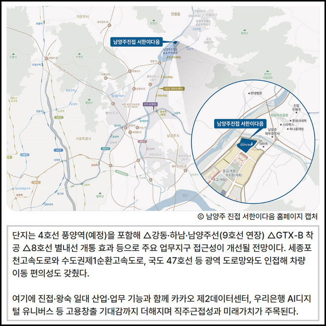 [카드] '왕숙신도시 신주거벨트' 진접 서한이다음, 수요자 시선 집중