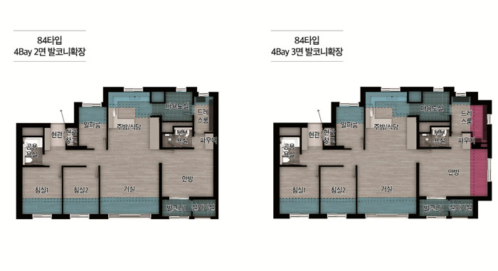 '번영로 하늘채 라크뷰' 3면 발코니 특화설계… 서비스 면적 극대화