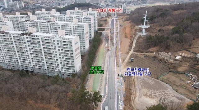 순천시, 대주3차아파트~조례마을 구간 왕복 2차로 임시개통