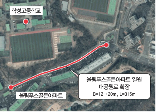 남구 올림푸스APT 일원 대공원로 9월 착공
