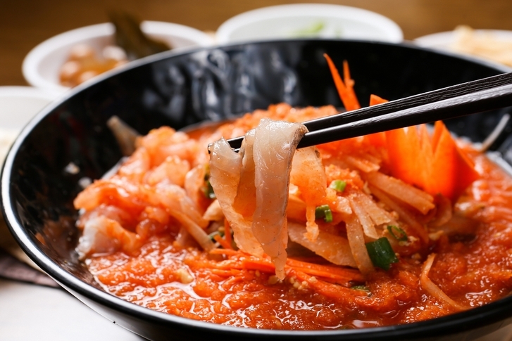 강릉 중앙시장 닭강정 감자전