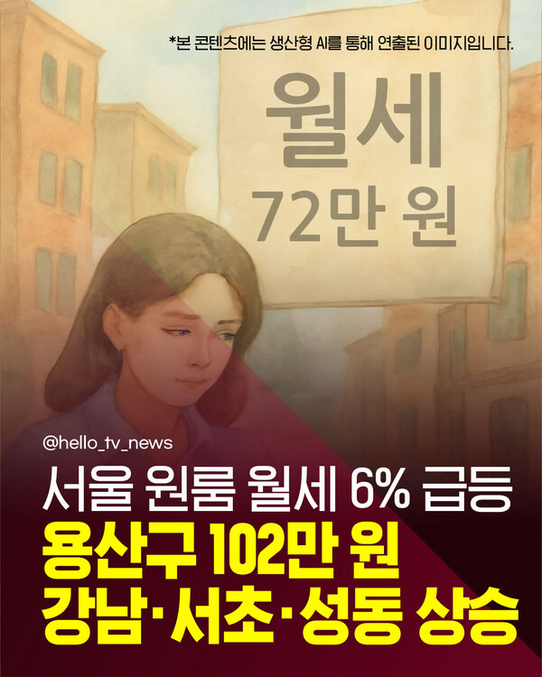 [카드뉴스]서울 원룸 월세 6% 급등!