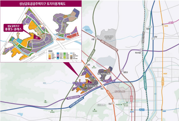 "'성남 로또' 잡아라"…입지 최고, 분양가는 판교·분당 반값ㅣ성남 금토지구 A-3블록 중흥S-클래스