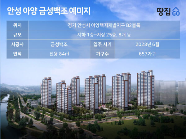"0.01대 1 청약 참사 재현?"…'미분양 도시'서 고분양가 단지 |안성 아양 금성백조 예미지