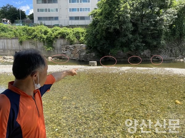 진흥목화아파트 입주민, 범람·축대 붕괴 우려로 밤 지새워